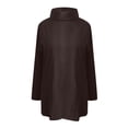 thumbnail image 4 of Hauts pour Femmes Hauts et Blouses pour Dames Automne Manches Longues Couleur Unie Col Rond Hauts T-Shirts Décontractés Habillés Café, 4 of 5
