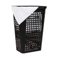 thumbnail image 1 of Cesta para ropa Mind Reader, delgada, cónica, con tapa, 50 L, color negro, 1 of 7