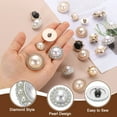 thumbnail image 4 of Uxcell 10pcs 35L Botones de Perla Sintética Plateados de 22mm 7/8" Reemplazo de Botones de Costura para Abrigos, Ropa, Decoración de Bricolaje y Manualidades #6, 4 of 7