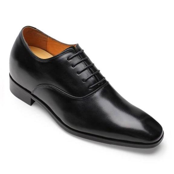 CMR CHAMARIPA Black Men Tall Shoes Elevator Dress Shoes To Increase Height 2.76 Inch
