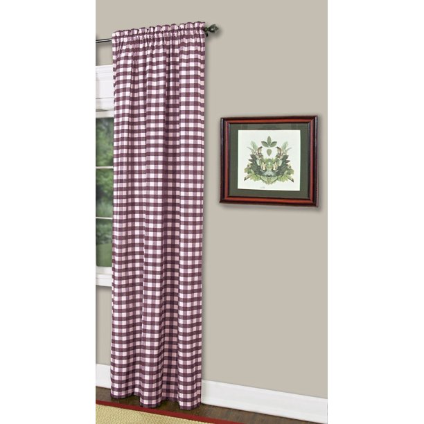 Traditional Elegance Buffalo Check Window Curtain Panel 42x84