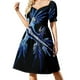 thumbnail image 3 of Vestido de manga corta con 6 cartas del Tarot Vestido de mujer Vestido de verano Vestidos lindos, 3 of 7