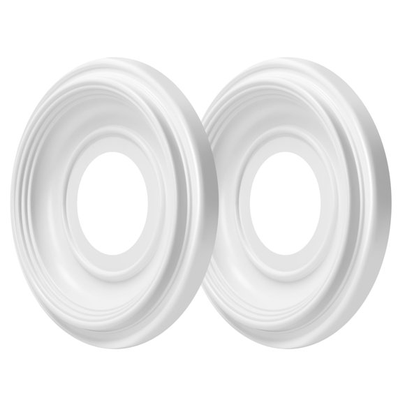 Rosetón de techo Art3d de PVC para cubierta de luz, 19 cm, 2 piezas