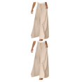 thumbnail image 4 of Pantalones de Pierna Ancha de Cintura Alta para Mujer Sonducket Albaricoque 2XL, 4 of 6