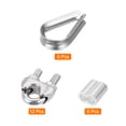 thumbnail image 4 of Unique Bargains M5 Wire Rope Accessory Set for 3/16' Dia, 12Pcs Cable Clip Clamp 6Pcs Thimble Rigging 6Pcs Crimping Loop Sleeve, 4 of 7