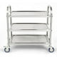 thumbnail image 2 of Catering Carro Cocina Carrito de Servicio con Ruedas 3, Diseño Industrial, Carrito de cocina, Carro de acero inoxidable con freno, para hotel, cocina esquí esquí Gafas de esquí, 2 of 5
