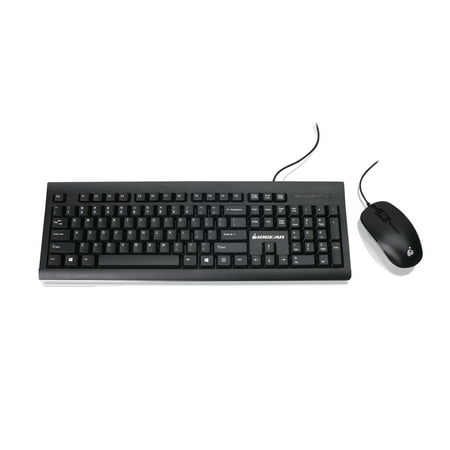 UPC: 0881317519863 | IOGEAR 104-Key Spill-Resistant Keyboard and Mouse Combo – Optical Mouse w/ 1000 DPI – Number Lock  Caps Lock  Scroll Lock LED indicators – GKM513B