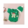 thumbnail image 3 of hirigin Infant Baby 2PCS Christmas Outfits, Long Sleeve Round Neck Knit Romper + Beanie Hat Set, 3 of 9
