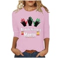 thumbnail image 2 of RKSTN Blouses pour Femmes T-Shirts de Mode Décontractés Col Rond Manches 3/4 T-Shirt Ample Blouses pour Femmes Habillées Décontractées, 2 of 5