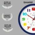 thumbnail image 4 of SHARP Colorful Kids Wall Clock 10 Inch Silent Non Ticking Quartz Battery Operated, Easy to Read 3D “Refrigerator Magnet” Style Multi Colored Numbers - Kids Room, Nursery Classroom Office, Blue Case, 4 of 7