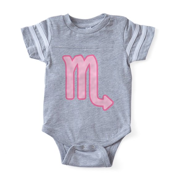 CafePress - Pink Zodiac Scorpio - Cute Infant Baby Football Bodysuit
