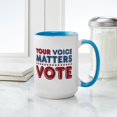 thumbnail image 4 of CafePress - Your Voice Matters - 15 oz Ceramic Large White Novelty Mug, 4 of 4