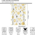 thumbnail image 2 of Bee Curtain Cartoon Cute Bees Yellow Honeycomb Flower Pattern Blackout Print Rod Pocket Window Drapes for Bedroom Living Room 42x63in, 2 of 6