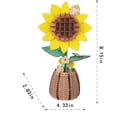 thumbnail image 2 of Puzle 3D de flores de madera, diseño de girasoles, con jarrón, para adultos, 2 of 7