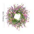 thumbnail image 2 of Artificial Lavender Wreath With Pink & Purple Blooms - 20 Inch Spring & Summer Home Decor For Front Door, Wall, Window, Indoor/Outdoor Display, 2 of 3