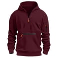 thumbnail image 3 of Generic Teen Boys Quarter Zipper Hoodies Casual Long Sleeve Hooded Sweatshirts Y2K Trendy Pullover Athletic Jacket with Zip Pockets, 3 of 5