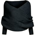 thumbnail image 5 of EDFBUYKRS Female Sweaters Two Way Zip Up Hoodie Sweater, Lightweight, Women's Fall Sweater One Size, 5 of 5