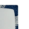thumbnail image 3 of Ambesonne Floral Boho Fitted Sheet, Simple Jasmine Print, King Size, Dark Indigo Eggshell, 3 of 5