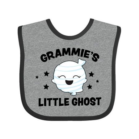 

Inktastic Cute Grammie s Little Ghost with Stars Gift Baby Girl Bib