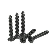 Uxcell M3.5 x 25mm Wood Screws Carbon Steel Black Oxide Black 200 Pack