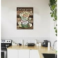 thumbnail image 3 of Vintage Coffee Tea Cup Flower Kitchen Decor Wall Art God Says You Are Rustic Cross Coffee Tea Sign Pictures Wall Decor Christian Canvas Painting Prints Artwork Framed for Coffee Tea Bar Cafe 12"x16", 3 of 6