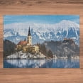 thumbnail image 5 of Ambesonne Winter Jigsaw Puzzle Durable Cardboard, Lake Scene Illustration, 1000 pcs, Multicolor, 5 of 5
