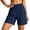Navy, variant on JYnXIANTI Shorts for Women Lightweight Elastic Waist Zipper Pockets Shorts Quick Dry Workout Athletic Shorts Summer Outfits