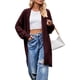 thumbnail image 3 of Cárdigan de Mujer, Estilo Oversize, Abierto por Delante Rojo Vino L, 3 of 10