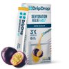 DripDrop Zero Sugar Electrolyte Powder Drink Mix for Dehydration Relief Fast, Passion Fruit, 0.16 oz, 8 Count Packets