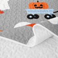 thumbnail image 5 of Erosebridal Ghost Party Twin Quilt Set 2 Pieces,Cute Halloween Twin Coverlet Set,Grey,1 Bedspread and 1 Pillowcase, 5 of 7