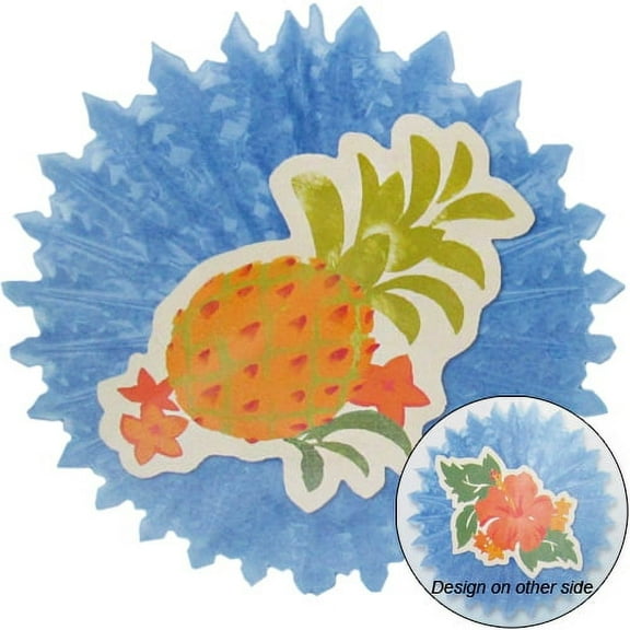 Hawaiian Luau Pineapple Hibiscus Hanging Decoration (1ct)