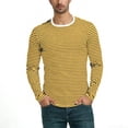 thumbnail image 5 of Klisyaur Striped Shirts for Mens Long Sleeve Crew Neck Casual Comfortable Fashion Soft Tee Regular Tops, 5 of 5