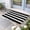 Black, variant on Black Striped Door Mat Indoor Outdoor, Modern Simple Monochrome Geometric White Non Slip Welcome Mat with Rubber Backing, Absorbent Fabric Front Door Mats Entryway Rug for Home Patio Entrance 16"x24"
