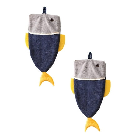 

2 PCS Shark Water Absorbent Repeatable Dishwasher Cleaning Wipe Hanging Towel Dishcloth Kitchen Bathroom Water Absorbent Towel Towel Towel Kitchen Towels Wipes kitchenware