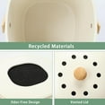 thumbnail image 2 of Kitchen Compost Bin,Compost Bin Kitchen Countertop Compost Bin with lid, Small Compost Bin Includes Inner Compost Bucket Liner & Charcoal Filter Recycle Bin for Food Was, White, 2 of 7