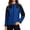 Blue 1, variant on Womens Jackets Hooded Cropped Zip Up Colorblock Windproof Hiking Outdoor Solid Tops