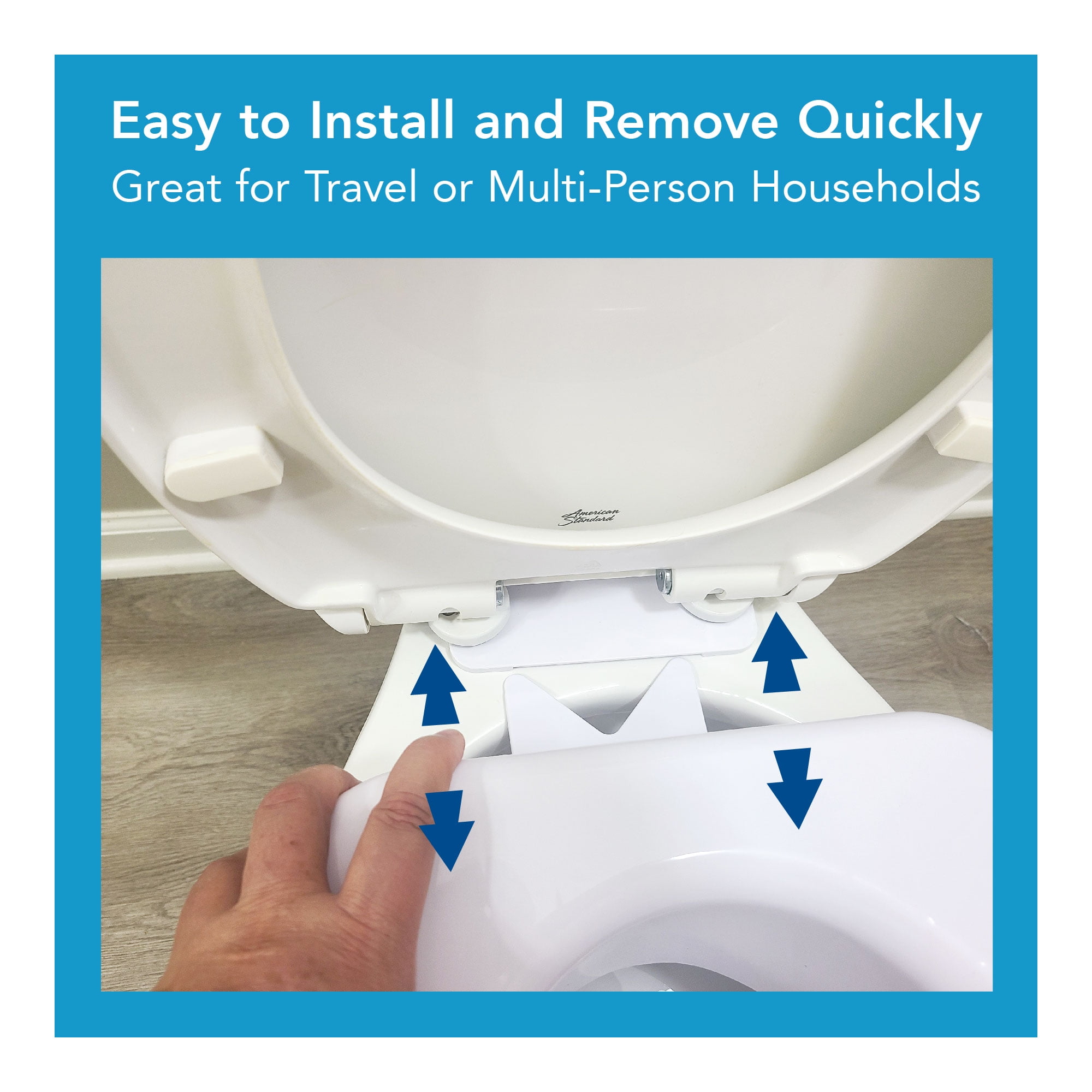 Carex Raised Toilet Seat with Quick Lock, Adds 4 in Height, White, 300 lb Limit