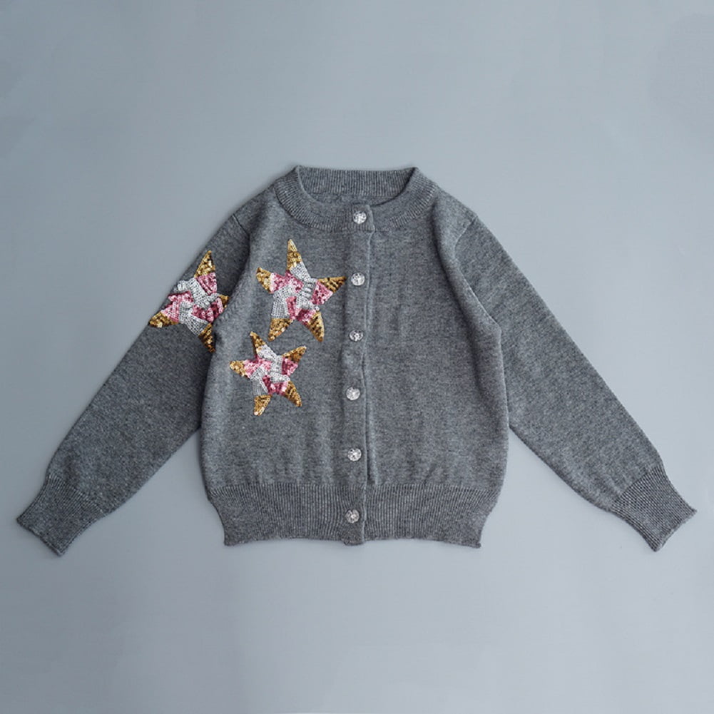 Sterntaler Girls Goots Knitted Cardigan - Heart Design, Teddy Material, Button Front