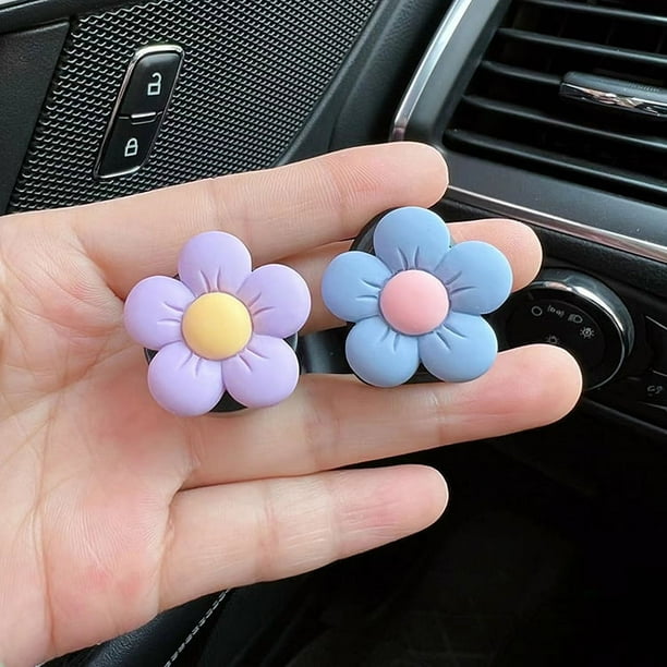 Lindo pequeño gancho de flor para coche, decoración, almacenamiento para coche, gancho pequeño multifunción, mini gancho adhesivo