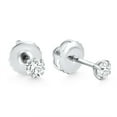 thumbnail image 3 of Pompeii 1/4 Ct Diamond Screw Back Studs 14k White Gold Lab Grown Eco Friendly, 3 of 7
