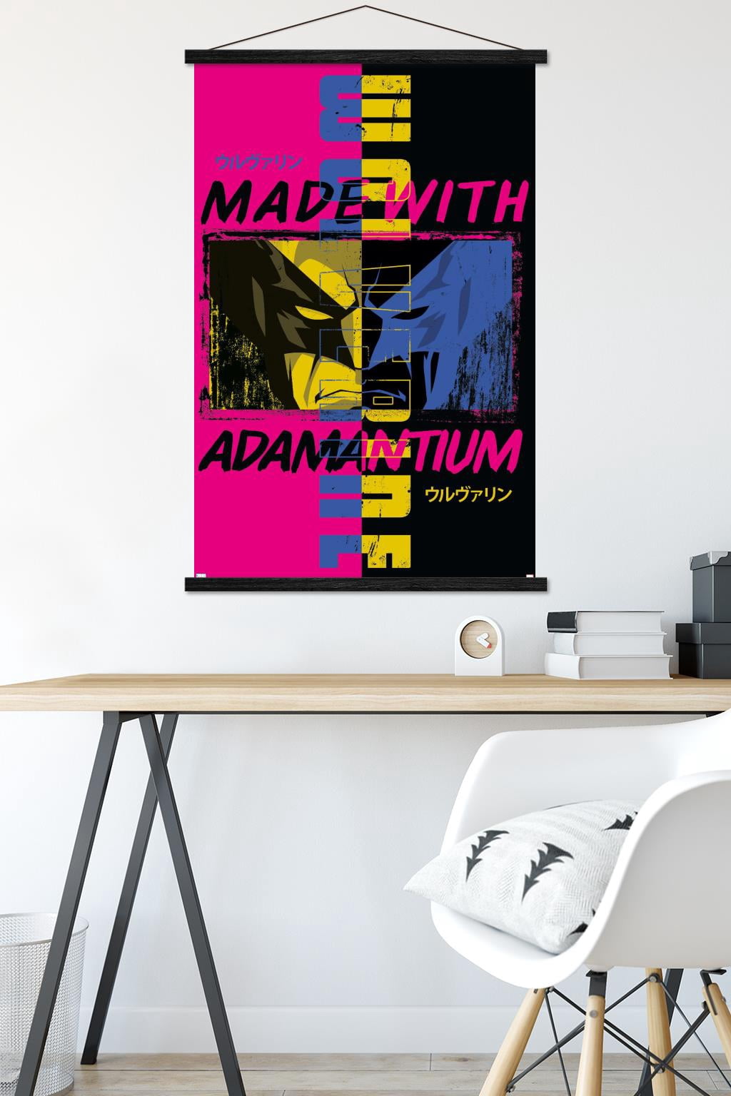 Marvel Comics - Wolverine - Made With Adamantium Wall Poster with Wooden Magnetic Frame, 22.375" x 34"