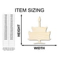 thumbnail image 2 of Unfinished Wood Party Cake Shape - Craft - up to 46" 8" / 1/2", 2 of 5