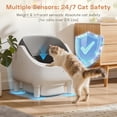thumbnail image 4 of Large Smart Self-Cleaning Cat Litter Box, App-Controlled Automatic Cleaner with 3.43Gal Big Capacity, 2.4G Wifi Cat Litter Box with Odor Removal, 14-Day Hands Free Scoopless Care, Auto-Scoop, 4 of 17