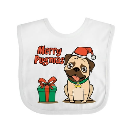 

Inktastic Merry Pugmas Gift Baby Boy or Baby Girl Bib