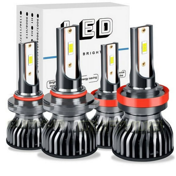 4PC 6000K LED Headlight High Low Beam Bulbs Kit Bright for 2020 Chrysler Voyager