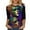 A135 Multicolor, variant on Cadancy Mardi Gras Shirt Women 3/4 Sleeve Trendy Crewneck Pullover Tunic Tops Rave Party Mask Print Carnival Blouse Casual Loose Holiday Outfits