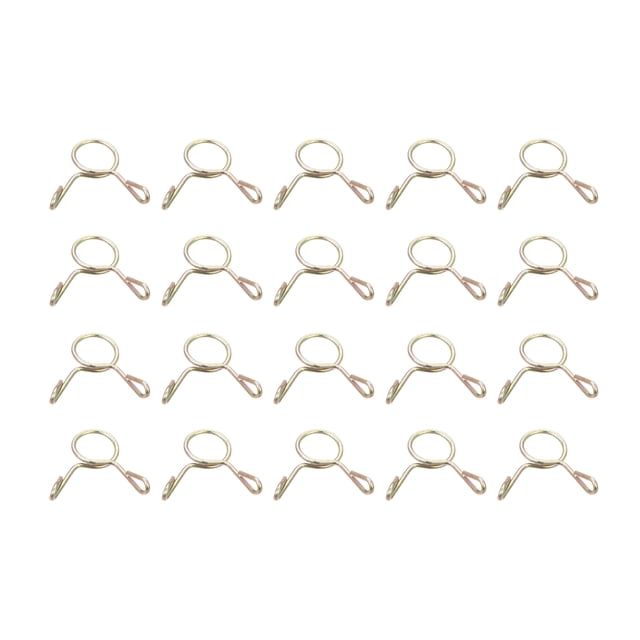Unique Bargains Fuel Line Hose Clips, 20 Pack 6mm 65Mn Steel Single Wire Tubing Spring Clamps