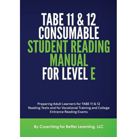 TABE 11and 12 Consumable Student Reading Manual for Level E, (Paperback)