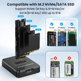 thumbnail image 7 of M.2 NVMe &SATA to USB C Docking Station Dual Protocol Adapter 10Gbps External SSD Enclosure with 2in1, 7 of 7