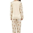 thumbnail image 3 of Women's Winter 2pcs Pajama Sets Long Sleeve Lovely Printed Sleepwear Loungewear PJS, 3 of 3